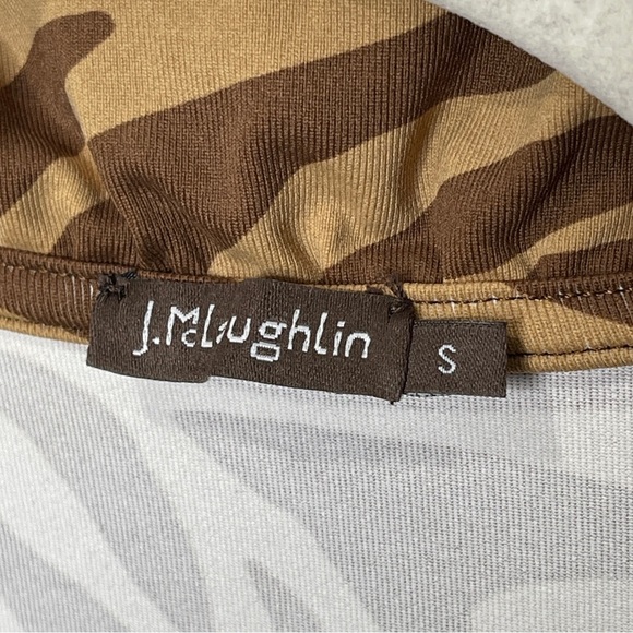 J. McLaughlin Durham Ruffle Catalina Cloth Blouse Midi Bengal Print 3/4 Sleeve - Picture 7 of 7